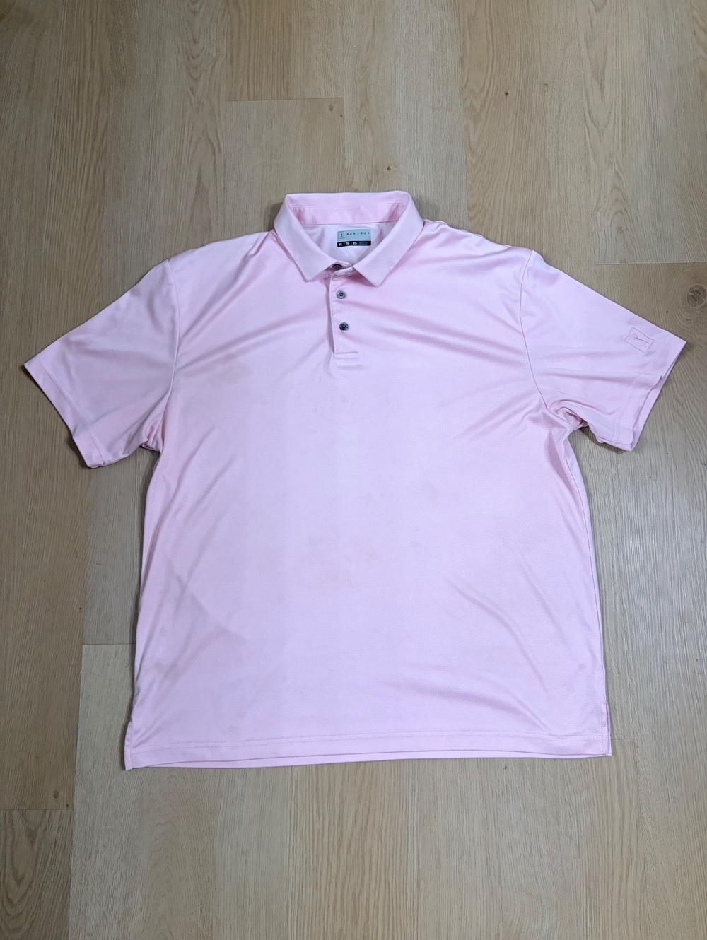 PGA Tour Men’s XL Pink Performance Golf Polo Shirt Short Sleeve